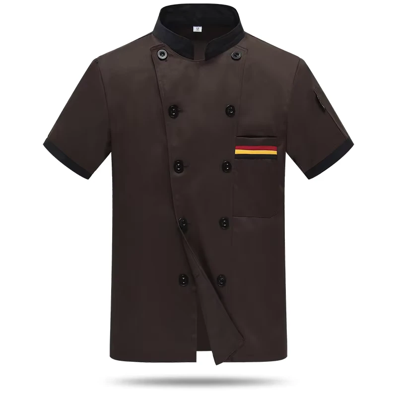 Waitress Waiter Top Chef Jacket Restaurant Fast Food Polyester Cotton Hotel bar Chef Uniform for Employees M 5XL