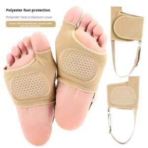 Walking Standing Forefoot Pads Metatarsal Cushion Foot Protector SEBS Soft Shock Absorption Adjustable Velcro Metal Buckle
