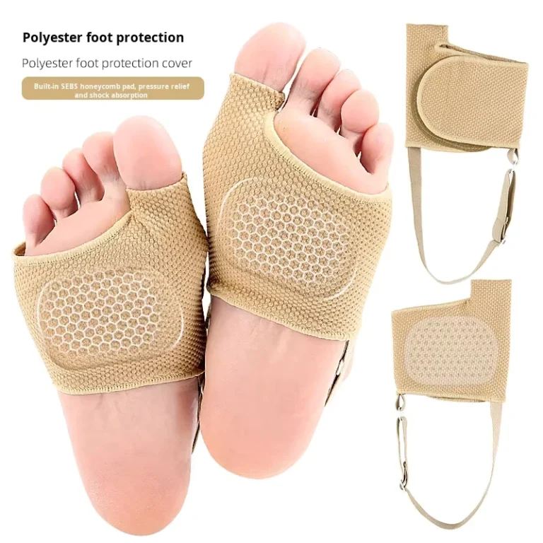Walking-Standing-Forefoot-Pads-Metatarsal-Cushion-Foot-Protector-SEBS-Soft-Shock-Absorption-Adjustable-Velcro-Metal-Buckle