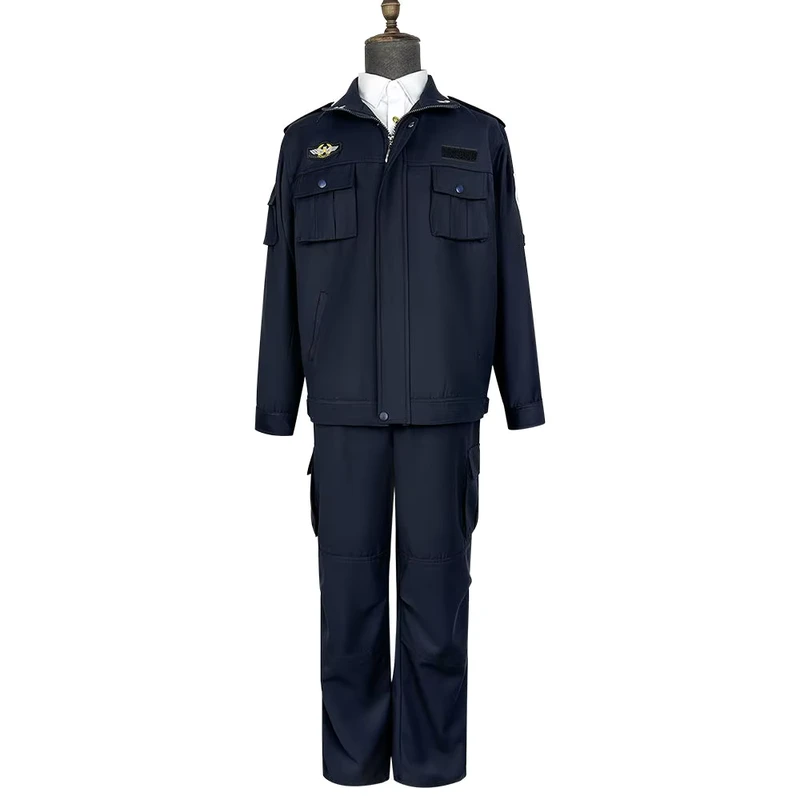 Warm Winter Windproof Work Coat with Logo Lining Security Guard Uniform Jacket for Men Women Customizable Logo