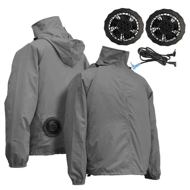 Water Resistant Air Conditioning Clothes Fan Sun Protection Cooling Jacket for UV Protection Fan Jacket