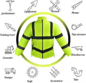 Water Resistant Thermal High Vis Extreme Weather Condition Rail Safety Services Safety Jacket