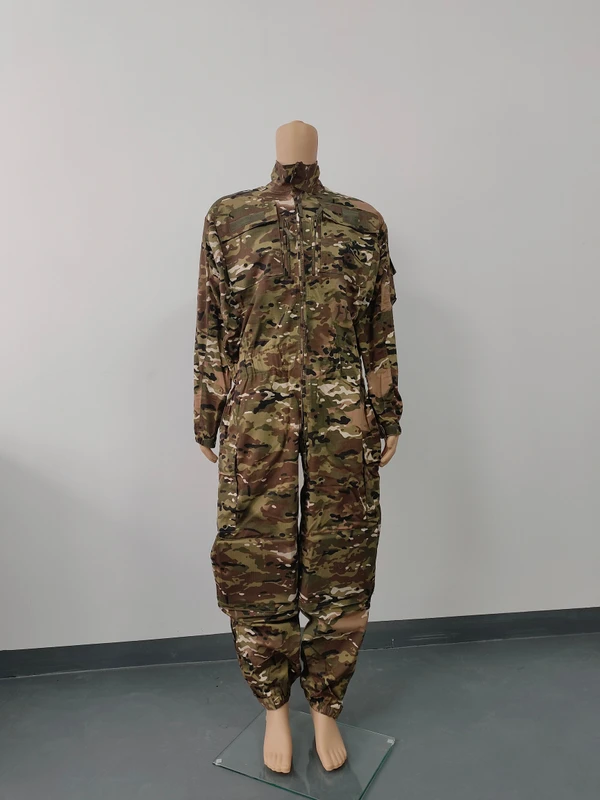 Waterproof Anti static Oil Resistant FR Camouflage Windproof Tear Resistant Chemical Protective Coverall Jumpsuit for Industrial