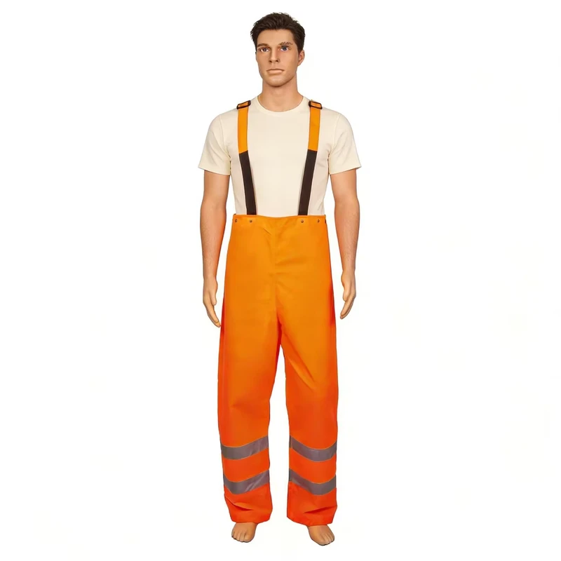 Waterproof Breathable Hi Vis 300D Oxford Coverall EN ISO 20471 Class 2 Safety with Reflective Tape and Customized Logo