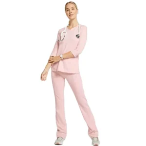 Waterproof Breathable Long-Sleeve 2-Piece Unisex Medical Scrub Set