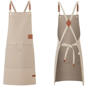 Waterproof Canvas Chef Apron with Pockets