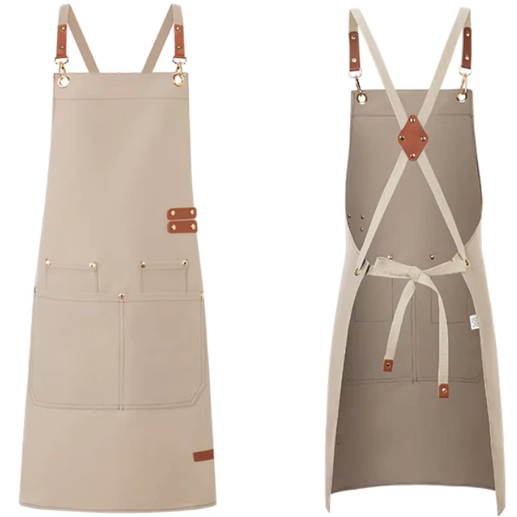 Waterproof Canvas Chef Apron with Pockets