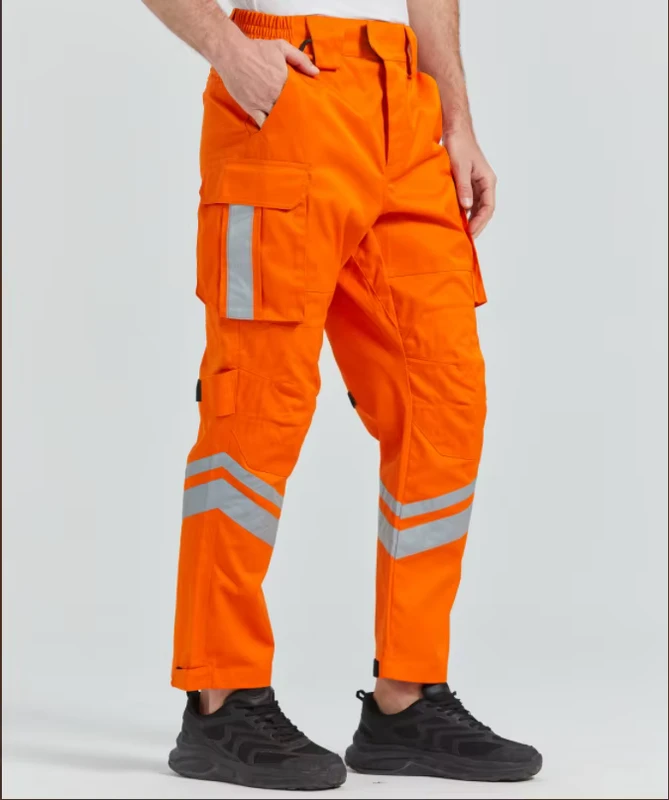 Waterproof Industrial Construction Hi Vis Work Wear Custom Men's Winter Heavy Work Reflective Safety High Visibility Trousers