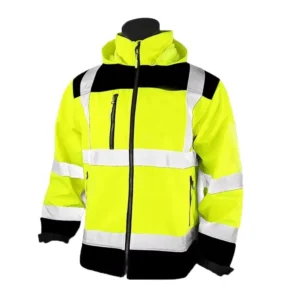 Waterproof Lightweight SoftShell Reflective Hi Vis Construction Safety Jacket