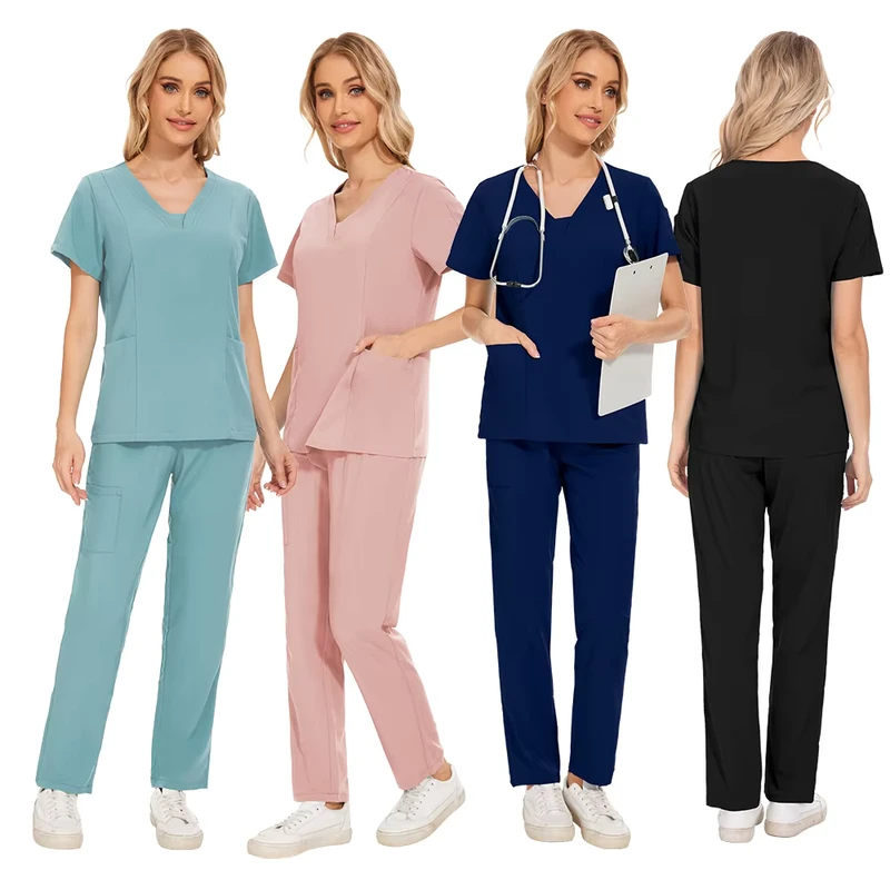 Waterproof Medical Scrub Uniform Set Hospital Apparel
