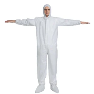Waterproof Microporous Coverall Disposable Protection Coverall with Hood Workshop Overalls