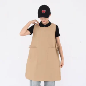 Waterproof Oil-Resistant Bib Apron for Catering Coffee Shop Kitchen