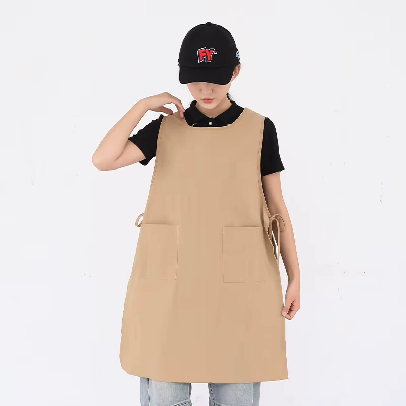 Waterproof Oil-Resistant Bib Apron for Catering Coffee Shop Kitchen