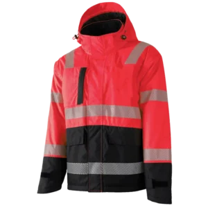 Waterproof Reflective Workwear Warm Insulated Protective Coat for Outdoor Cold Weather High Visibility Winter Safety Jacket