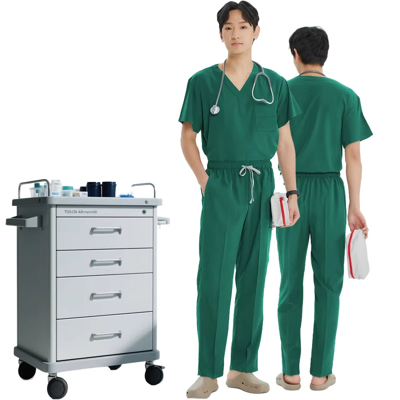 Waterproof Women's Medical Scrub Uniform Set for Hospital Nursing