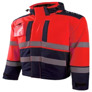 Waterproof thermal hivis winter jacket for outdoor workers