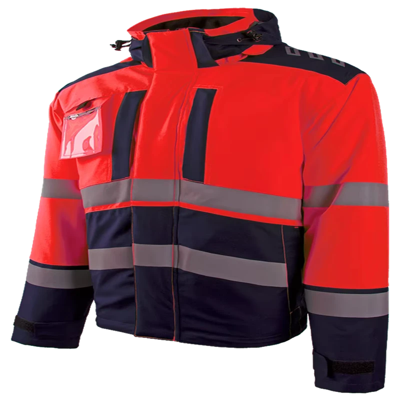 Waterproof thermal hivis winter jacket for outdoor workers
