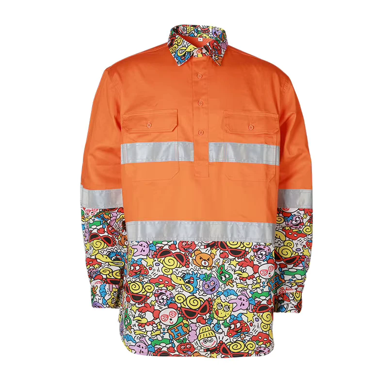 Welding Reflective Shirt Long Sleeve FR Work Customized High Visible Shirt