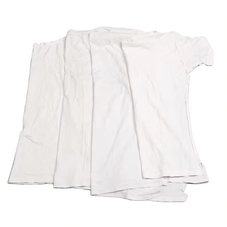 White 100% Cotton High grade T shirt Rags Bales Package Industrial Oil Water Absorbency Marine General Wiping