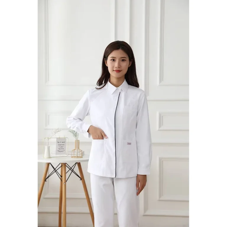 White-Cotton-Polyester-Nursing-Uniform-Hospital-Nurse-Uniform