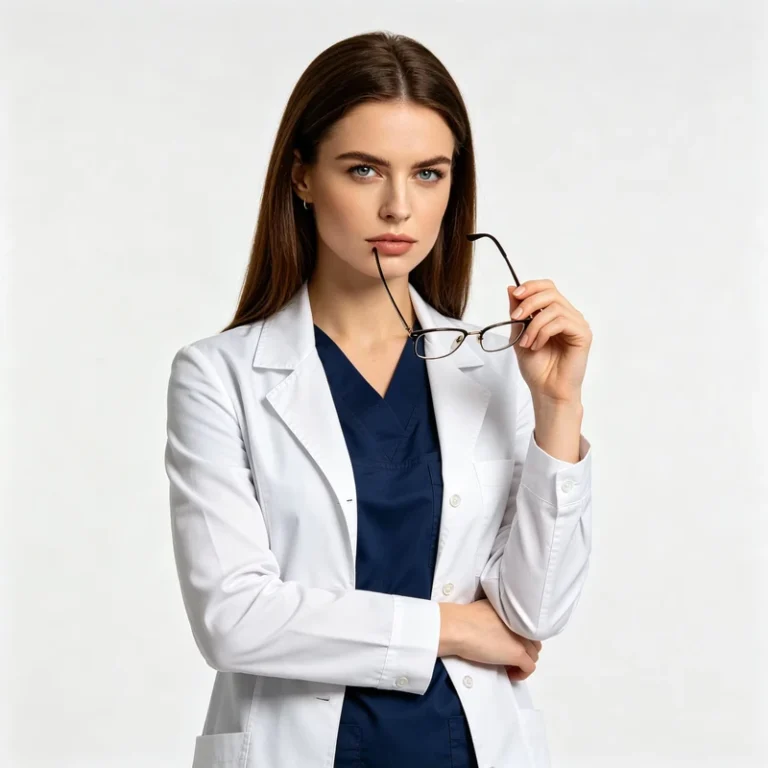 White-Lab-Coat-Cotton-and-Polyester-Blended-Canvas-Seamless-Rubber-coated-Medical-White-Coat