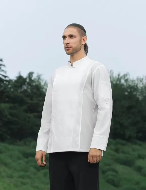 White Long Sleeve Chef Jacket Uniform