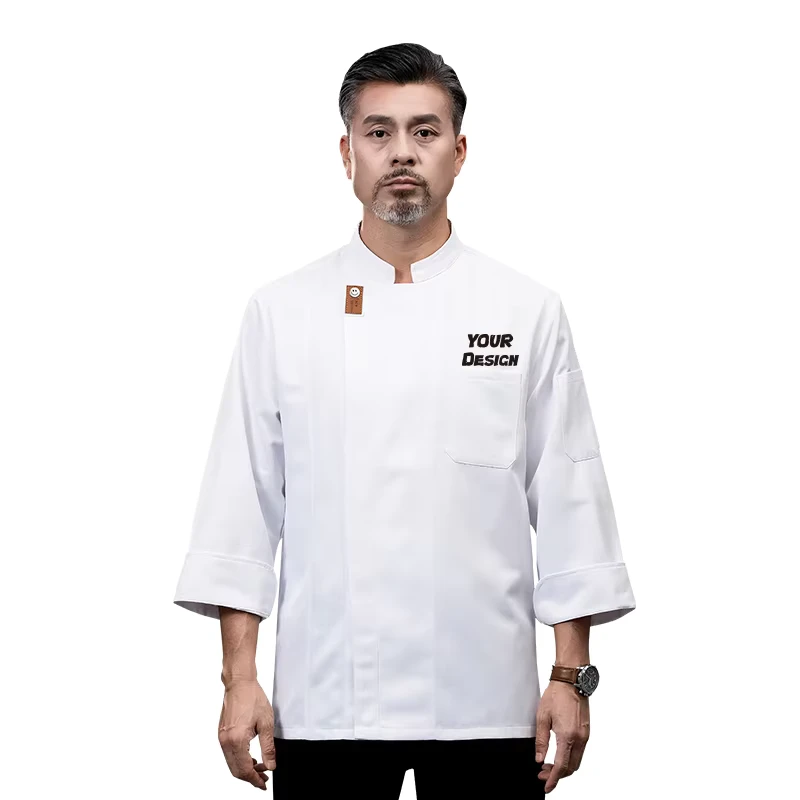 White Long Sleeve Restaurant Kitchen Chef Workwear Jacket