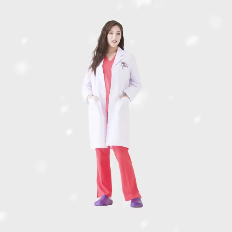 White-Medical-Coat-and-Nurse-Uniform-Set-Fabric-Material-Science-Lab-Coat