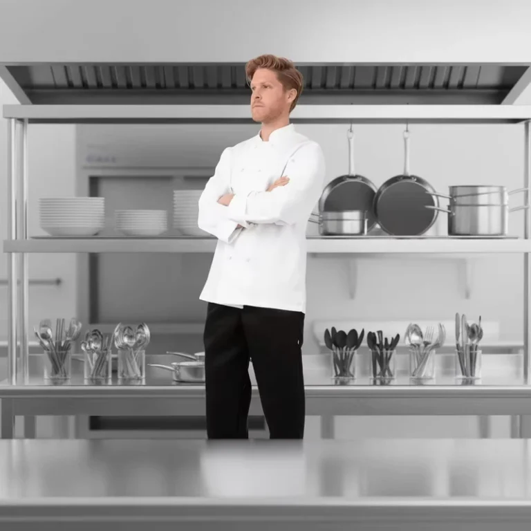 White-Modern-Restaurant-Chef-Jacket-Coat-Long-Sleeve-Uniform