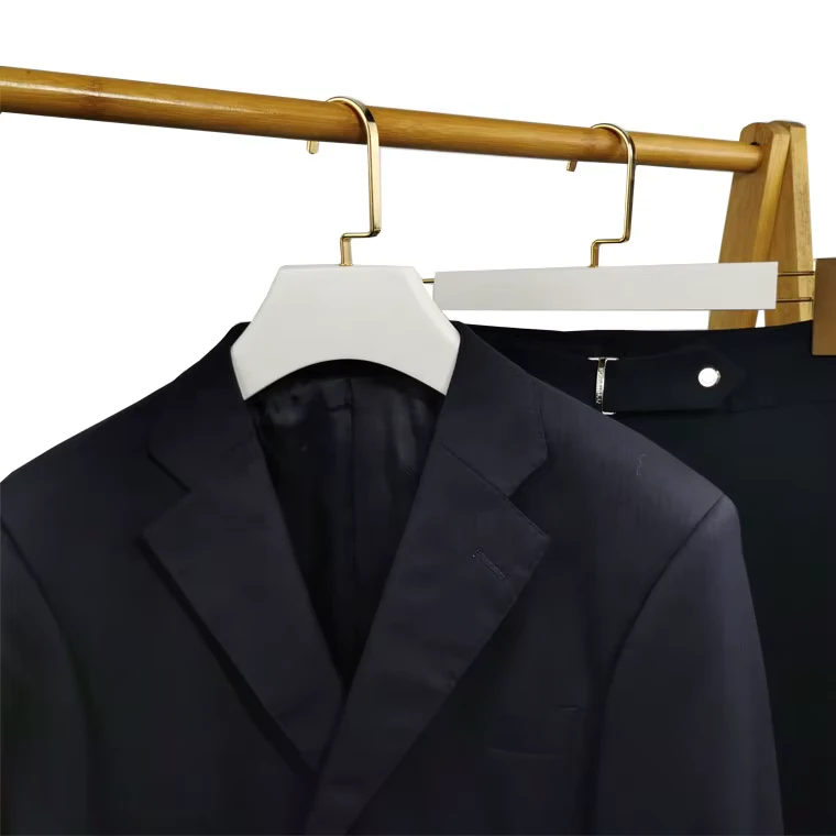 White Suit and Pants Complete Set Hanger Suitable for High-end Clothing Stores and Large Supermarkets