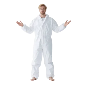 White Tyvek Suit Chemical Protection Breathable Microporous Disposable Coverall