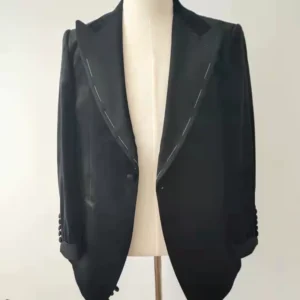 Wide peak Lapel Single Breasted Bespoke Tailor Men Suits Velvet Tuxedo Fit Men’s Pant Suit blazer for Man