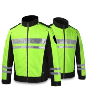 Winter 2 in 1 Reflective Safety Jacket Windproof Motorcycle Coat Reflective Clothes for Enhanced Visibility