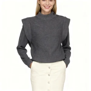 Winter Casual Computer Knitted Wool Cashmere Anti Pilling Anti Wrinkle Breathable Loose Chunky Yarn Sweater Women