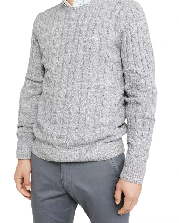 Winter-Comfortable-Fashion-Embroidered-Front-Logo-Anti-Pilling-Warm-Cable-Knit-Polyester-Cotton-Mens-Womens-Sweater