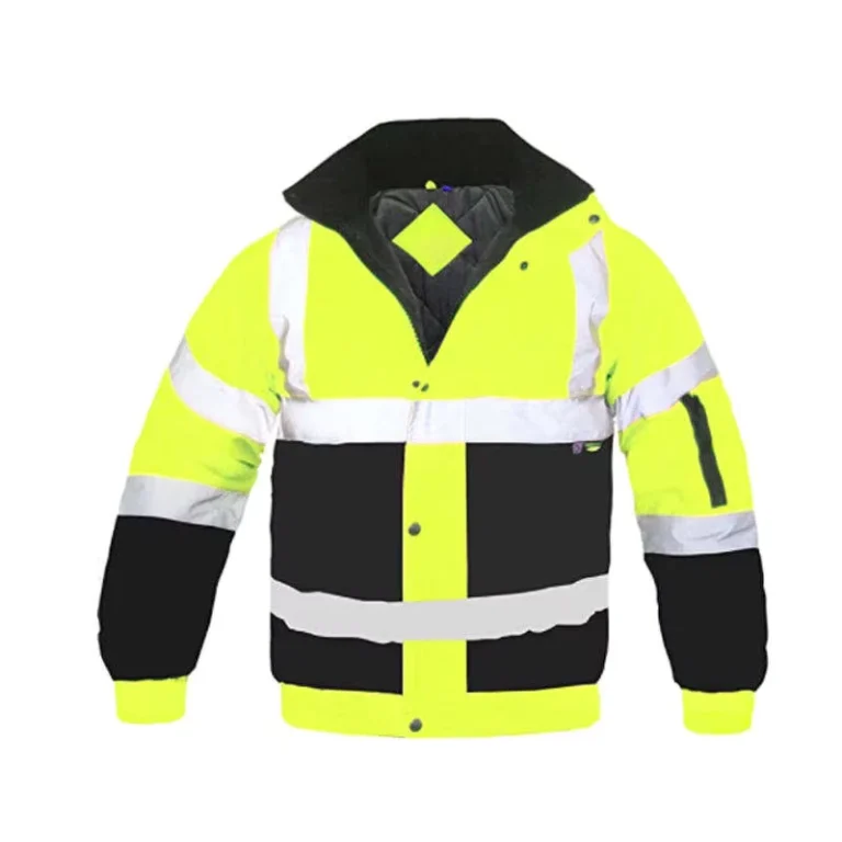 Winter-Hi-Vis-Road-Safety-Work-Jacket-High-Visibility-Construction-Reflective-Security-Multiple-Pockets-Made-of-Polyester