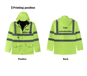 Winter Hi-Vis Waterproof Construction Workwear Jacket for Men with Reflective Safety Features