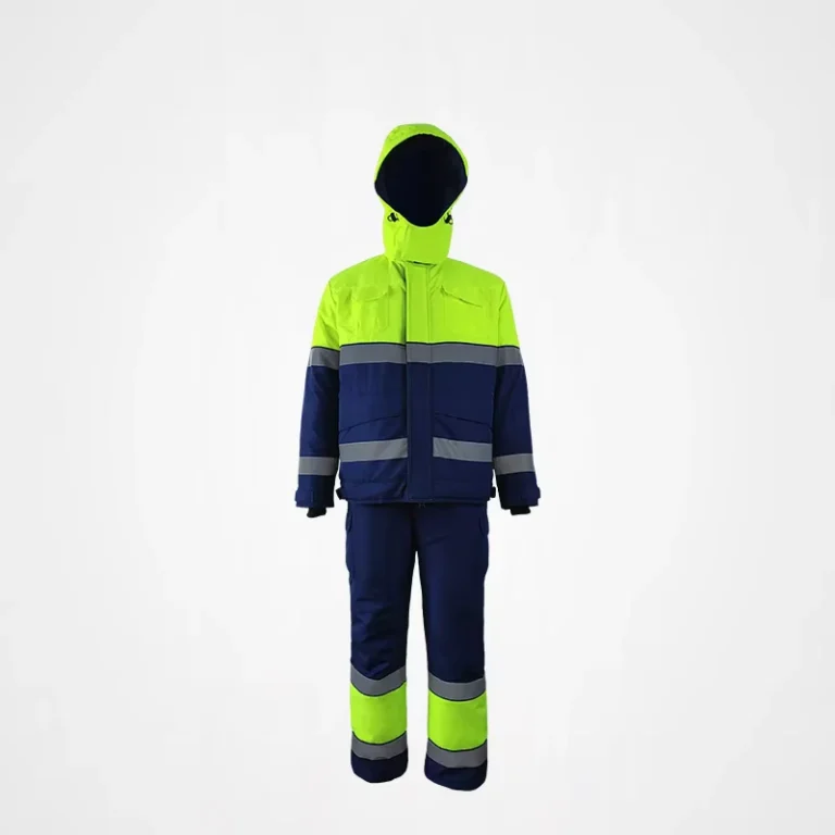 Winter-High-Visibility-Fluorescent-Stretch-Unisex-Clothing-Suit-for-Work