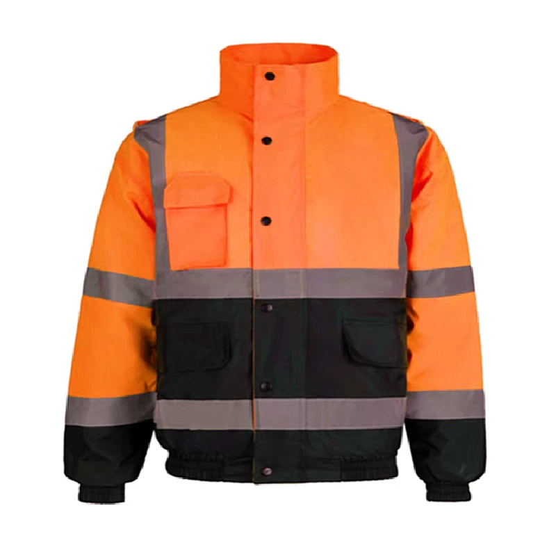 Winter High Visibility Reflective Safety Jacket with Customized Logo Waterproof ANSI Class 3 Workwear