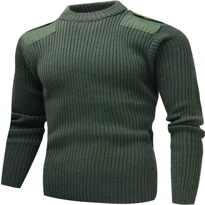 Winter Outdoor Warm Sweater Men's Cold-proof Round Neck Windproof Wool Sweater