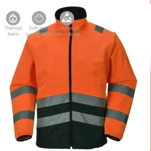Winter Outdoor Workwear Waterproof Jacket High Visibility Softshell Safety Jacket for Hi Vis Reflective Clothing