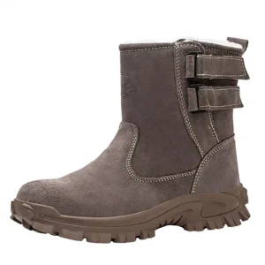 Winter Steel Toe High-Top Safety Work Boots Crush-Resistant Puncture-Proof Warm Shoes