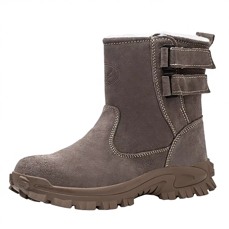Winter Steel Toe High-Top Safety Work Boots Crush-Resistant Puncture-Proof Warm Shoes