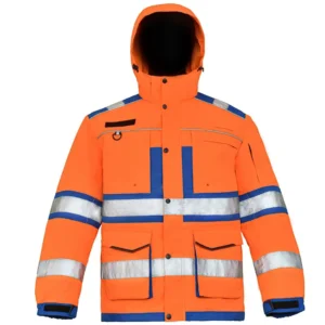 Winter Waterproof Worker Security Clothing Coat Mechanical Men Hi Vis Custom Construction Workwear Reflective Safety Work Jacket