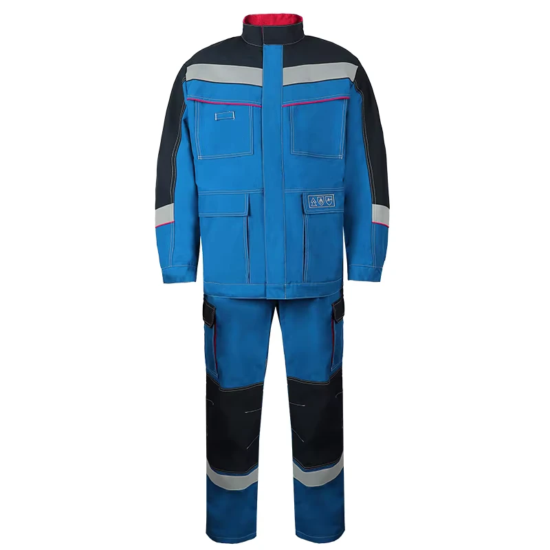 Winter Work Suit for Construction Workers Warm and Durable Winter Thick Workwear Set Men Warm Jacket and Pants Work Uniform