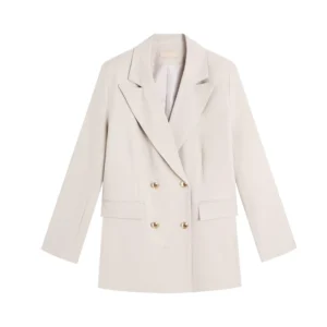 Women Double Breasted Blazer Multi Colors Lapel Collar Wrinkle Resistant OEM Custom Office Formal Suit Factory