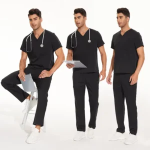 Women Men Medical Nurse Uniforms Customized Scrub Suits Breathable Hospital Uniforms Unisex Doctors Scrubs