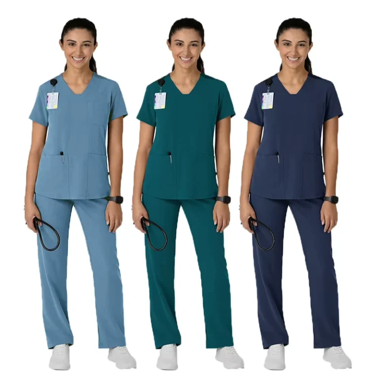 Womens-100-Organic-Cotton-Nursing-Scrubs-Breathable-Canvas-Fabric-Customizable-Hospital-Uniforms-From-Factory