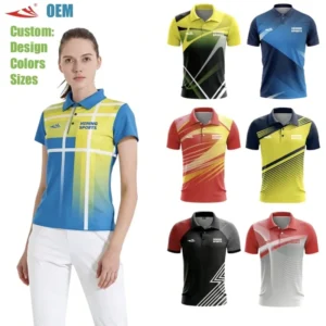 Women’s 100% Polyester Jersey Restaurant Work Polo Shirt Blank Sportswear
