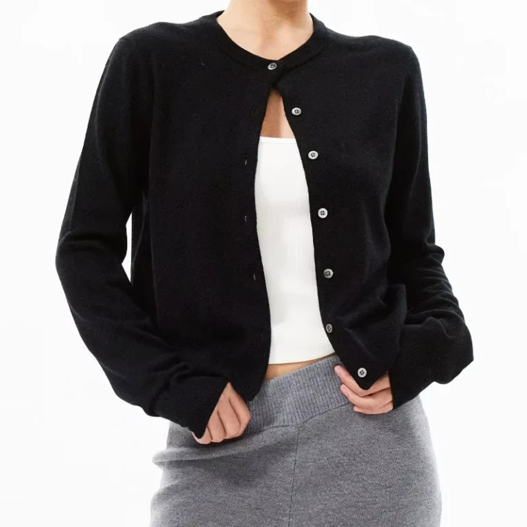 Womens-315g-Pure-Merino-Wool-Button-Cardigan-Sweater
